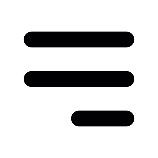 Black menu icon with three horizontal lines.